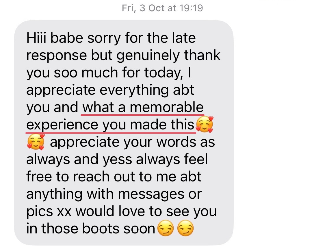 Message from a client