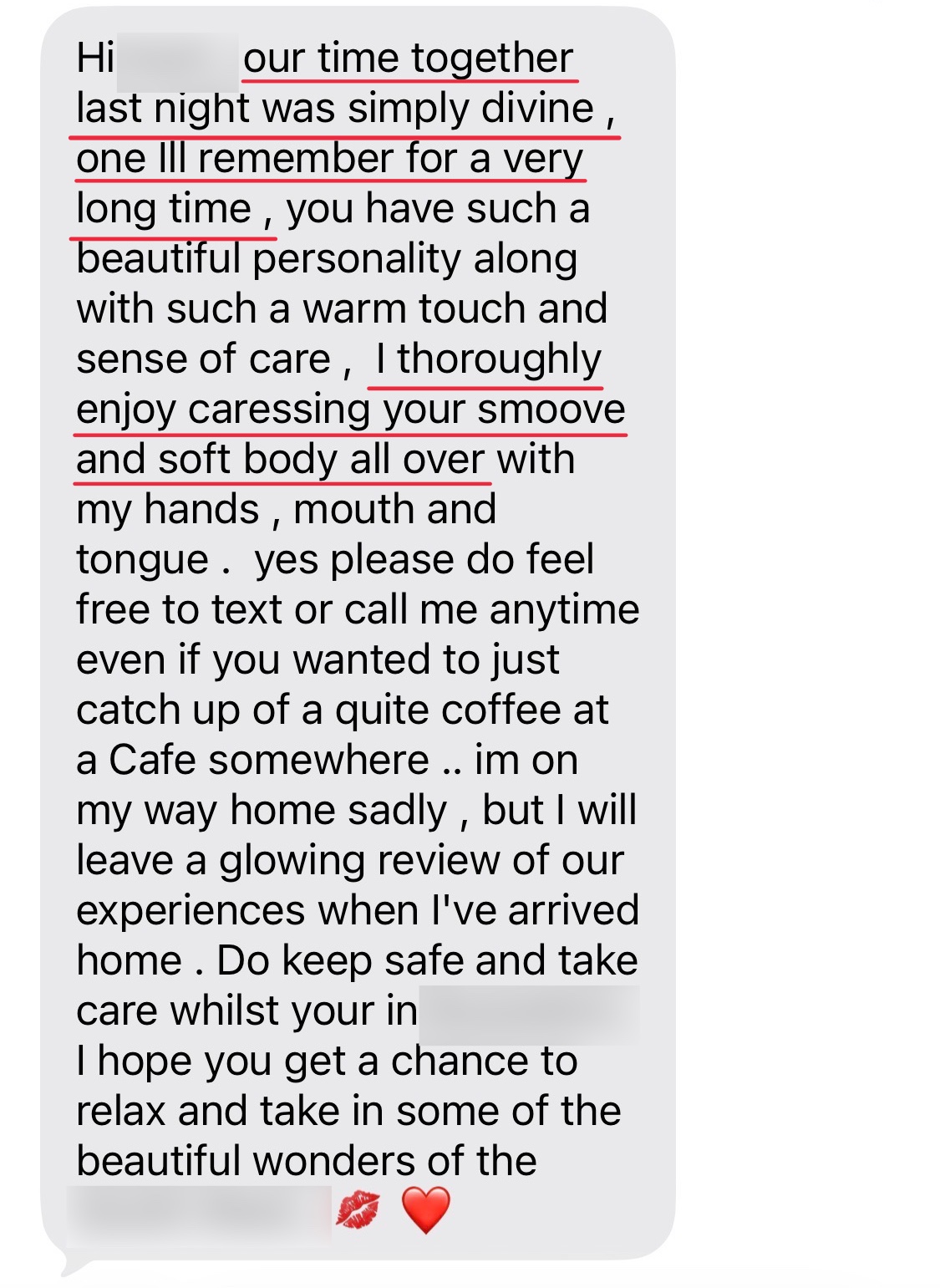 Message from a client