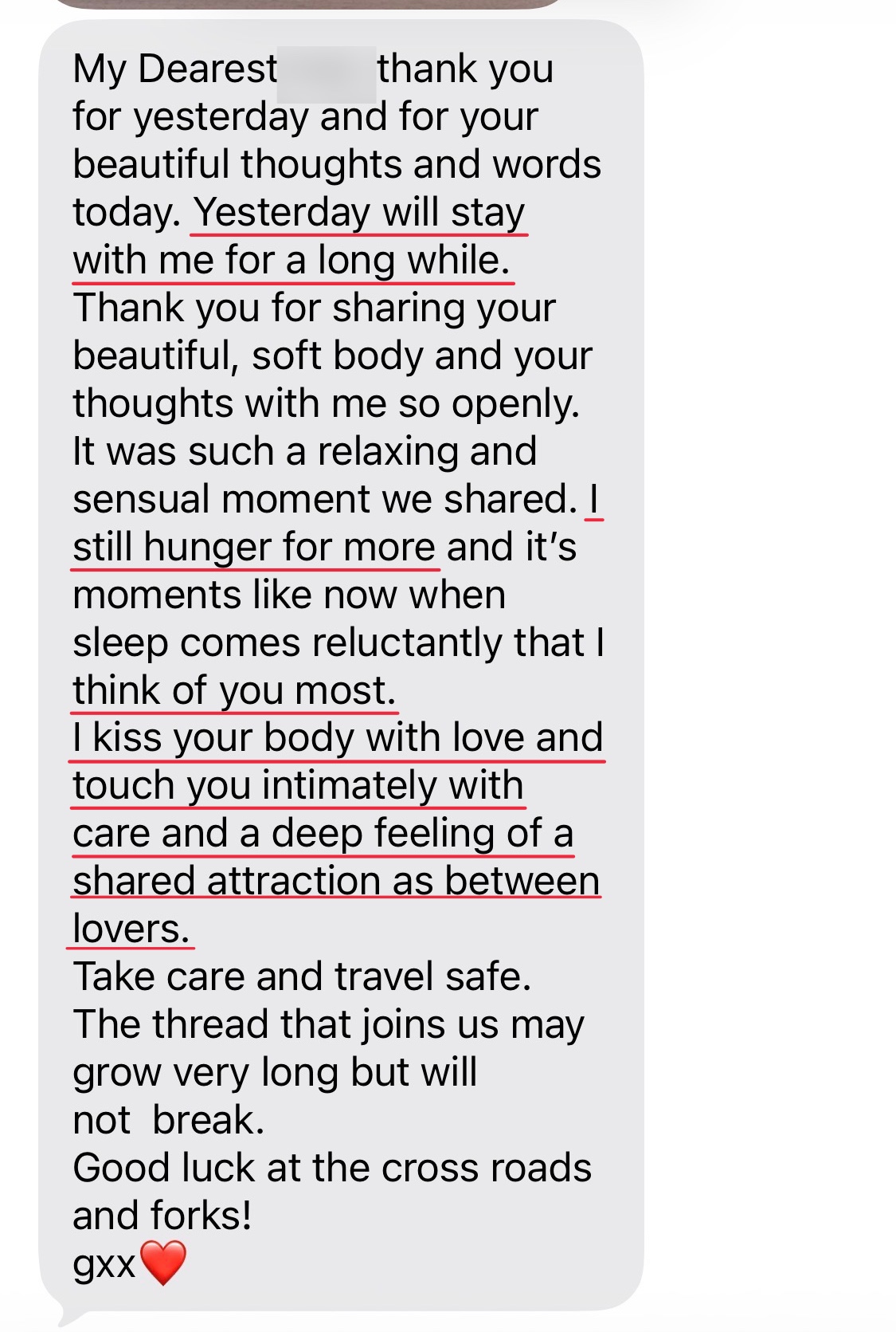 Message from a client