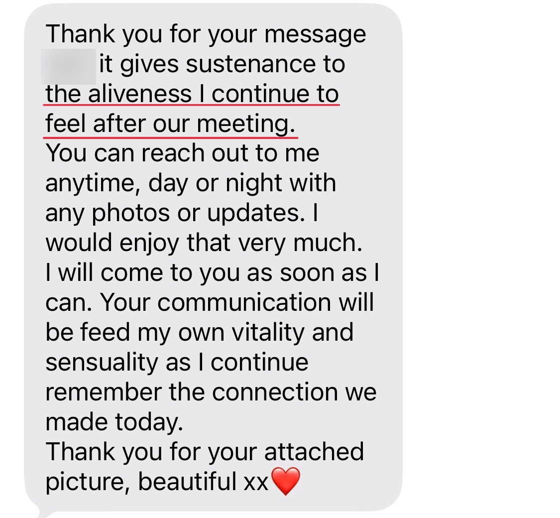 Message from a client