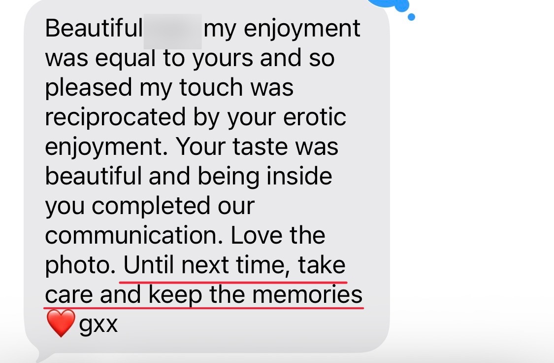 Message from a client