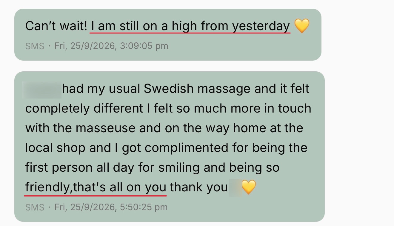 Message from a client
